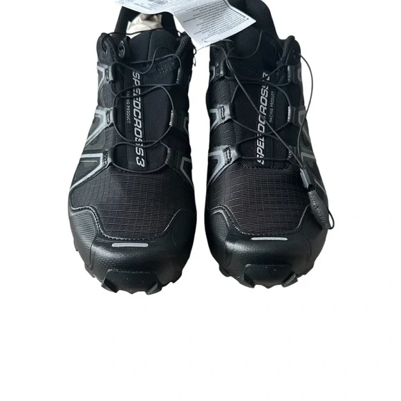 Salomon Speedcross 3 Black Silver Unisex Athletic Shoes M10/W11 NIB - Picture 2 of 6